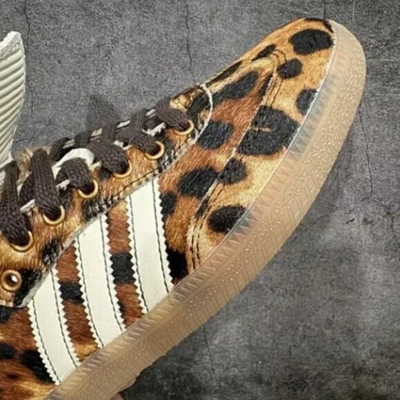 New Adidas x Wales Bonner Samba Pony Leopard Print Women's - Picture 4 of 8